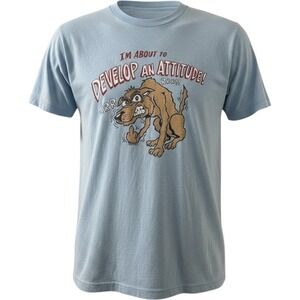 Vintage Healthknit Single Stitch T Shirt Mens XL Bad Wolf Attitude Graphic